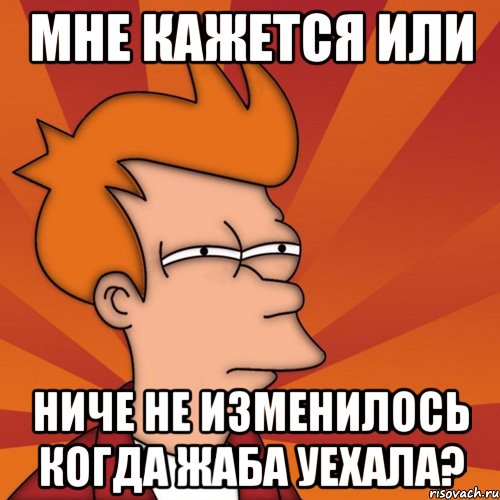 Мне кажется или ниче не изменилось когда жаба уехала?, Мем Мне кажется или (Фрай Футурама)