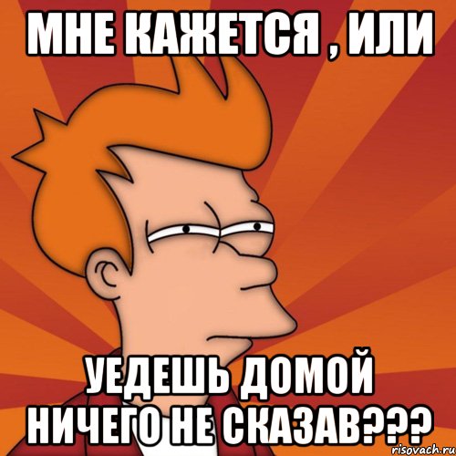 Мне кажется , или Уедешь домой ничего не сказав???, Мем Мне кажется или (Фрай Футурама)