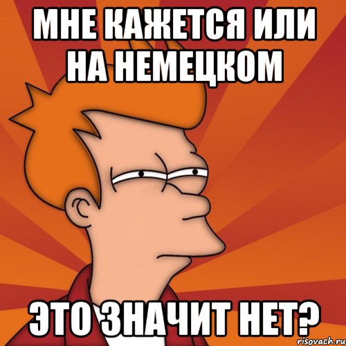 Мне кажется или на немецком это значит нет?, Мем Мне кажется или (Фрай Футурама)