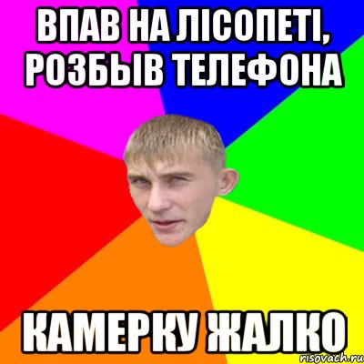 впав на лiсопетi, розбыв телефона КАМЕРКУ ЖАЛКО
