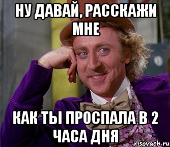 НУ ДАВАЙ, РАССКАЖИ МНЕ КАК ТЫ ПРОСПАЛА В 2 ЧАСА ДНЯ, Мем мое лицо