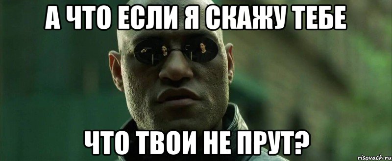 а что если я скажу тебе что твои не прут?