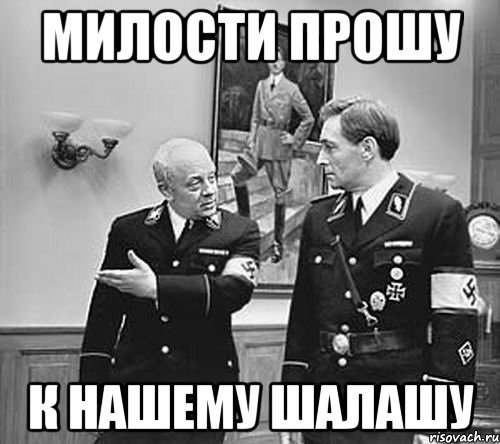 милости прошу к нашему шалашу