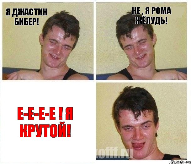 Я Джастин Бибер! Не , я Рома Жёлудь! Е-е-е-е ! Я крутой!, Комикс Не хочу (10 guy)