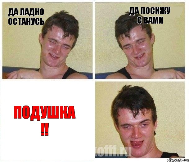 Да ладно останусь Да посижу с вами Подушка !!