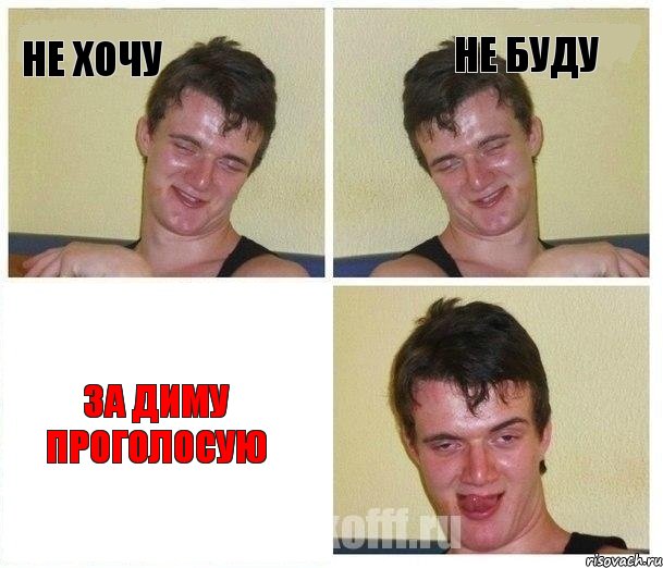 Не хочу Не буду За диму проголосую