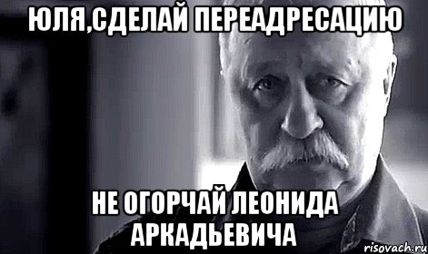 юля,сделай переадресацию не огорчай леонида аркадьевича, Мем Не огорчай Леонида Аркадьевича