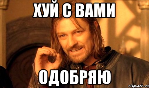 хуй с вами одобряю, Мем Нельзя просто так взять и (Боромир мем)