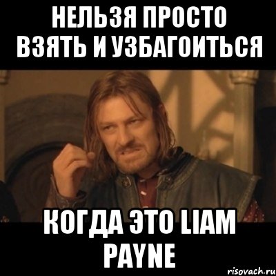 Нельзя просто взять и узбагоиться когда это Liam Payne, Мем Нельзя просто взять