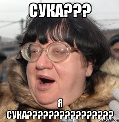 СУКА??? Я СУКА????????????????