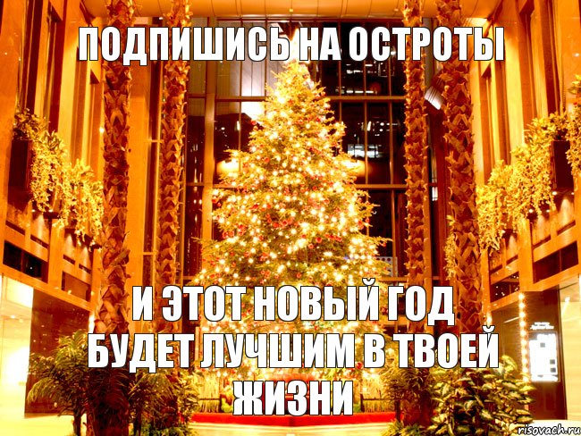 подпишись на остроты и этот новый год будет лучшим в твоей жизни, Мем  ОФИГЕННОГО НОВОГО ГОДА