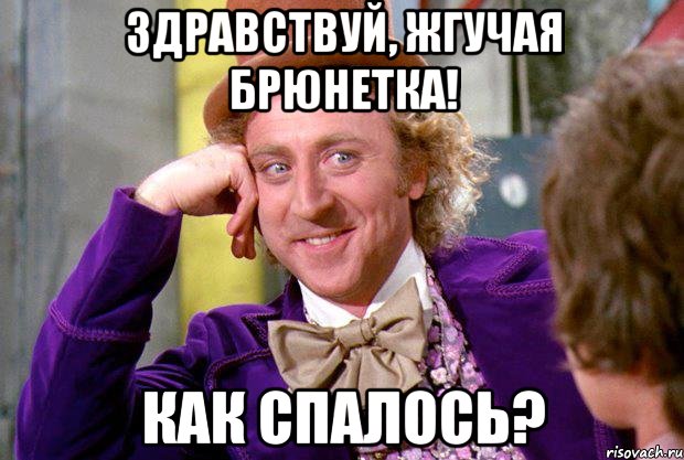 Здравствуй, жгучая брюнетка! Как спалось?, Мем Ну давай расскажи (Вилли Вонка)