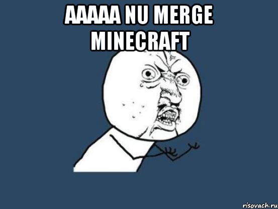 aaaaa nu merge minecraft , Мем Ну почему