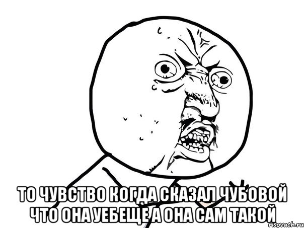  то чувство когда сказал чубовой что она уебеще а она сам такой, Мем Ну почему (белый фон)