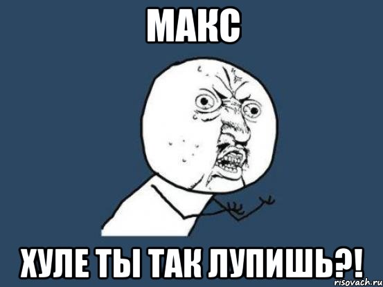 макс Хуле ты так лупишь?!, Мем Ну почему