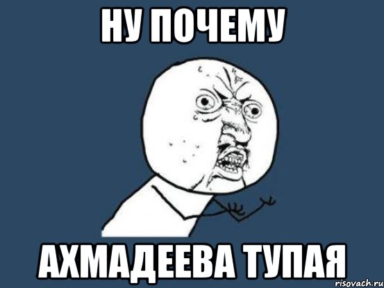 Ну почему Ахмадеева тупая, Мем Ну почему