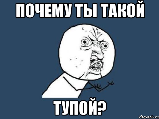 Почему ты такой ТУПОЙ?, Мем Ну почему