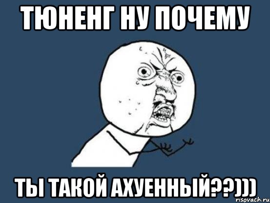 ТЮНЕНГ НУ ПОЧЕМУ ТЫ ТАКОЙ АХУЕННЫЙ??))), Мем Ну почему