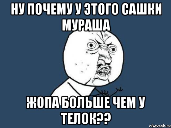 ну почему у этого сашки мураша жопа больше чем у телок??, Мем Ну почему