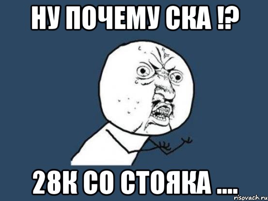 ну почему ска !? 28к со стояка ...., Мем Ну почему