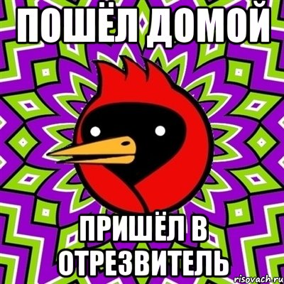 пошёл домой пришёл в отрезвитель, Мем Омская птица