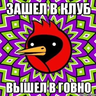зашел в клуб вышел в говно, Мем Омская птица