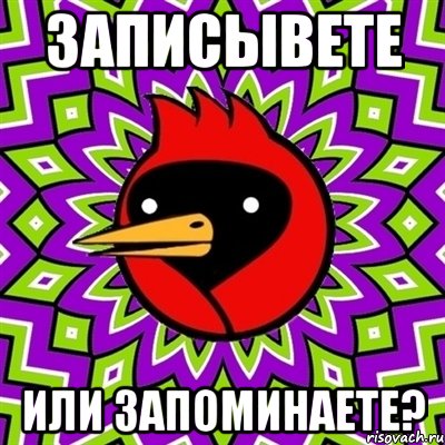 записывете или запоминаете?, Мем Омская птица