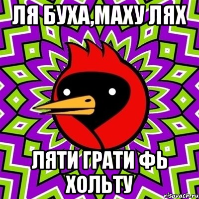 ля буха,маху лях ляти грати фь хольту, Мем Омская птица