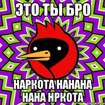 это ты бро наркота нанана нана нркота, Мем Омская птица