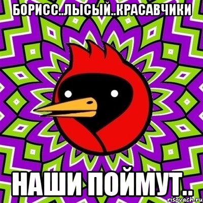 борисс..лысый..красавчики наши поймут.., Мем Омская птица
