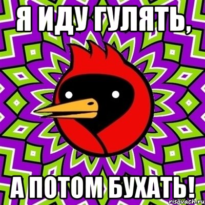 я иду гулять, а потом бухать!, Мем Омская птица