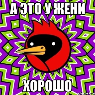 а это у жени хорошо, Мем Омская птица