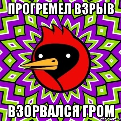 Прогремел взрыв Взорвался гром, Мем Омская птица