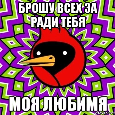 БРОШУ ВСЕХ ЗА РАДИ ТЕБЯ МОЯ ЛЮБИМЯ, Мем Омская птица