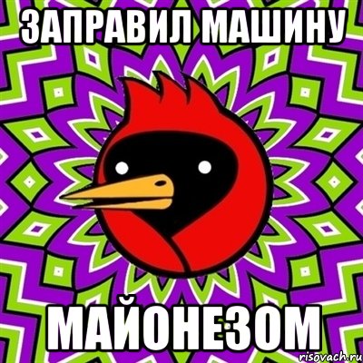 Заправил машину майонезом, Мем Омская птица