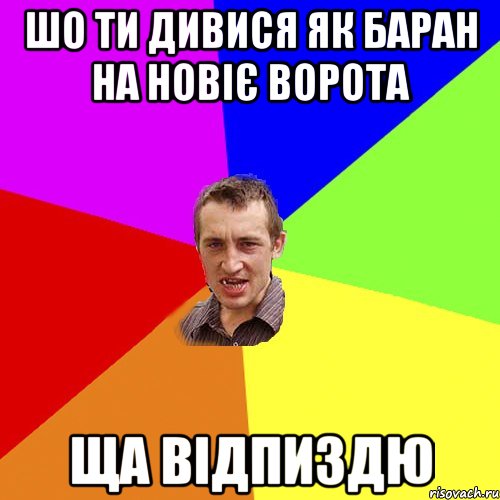 шо ти дивися як баран на новіє ворота ща відпиздю, Мем Чоткий паца