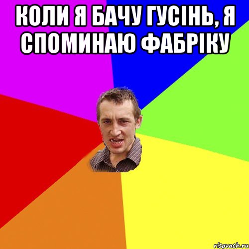 Коли я бачу гусінь, я споминаю Фабріку , Мем Чоткий паца