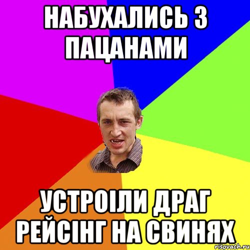 набухались з пацанами устроіли драг рейсінг на свинях, Мем Чоткий паца