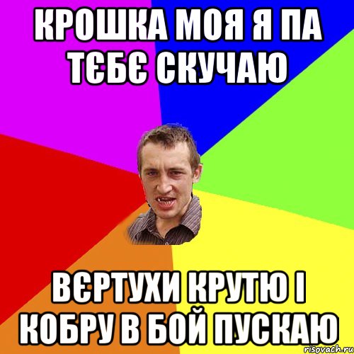 крошка моя я па тєбє скучаю вєртухи крутю і кобру в бой пускаю, Мем Чоткий паца