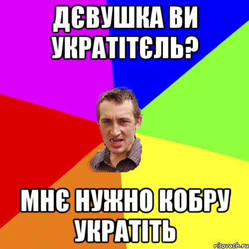 дєвушка ви укратітєль? мнє нужно кобру укратіть, Мем Чоткий паца