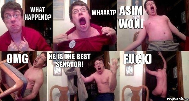 What happend? whaaat? Asim won! omg he is the best senator! Fuck), Комикс  Печалька 90лвл