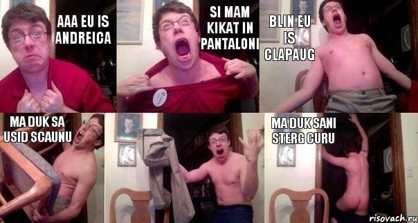 aaa eu is andreica si mam kikat in pantaloni blin eu is clapaug ma duk sa usid scaunu  ma duk sani sterg curu, Комикс  Печалька 90лвл