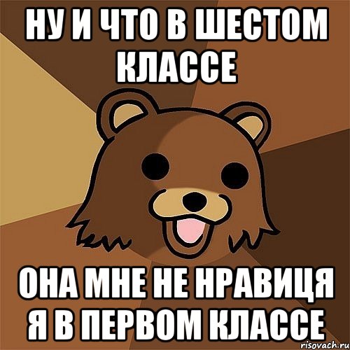 ну и что в шестом классе она мне не нравиця я в первом классе, Мем Педобир