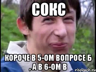 Сокс Короче в 5-ом вопросе Б , А в 6-ом В