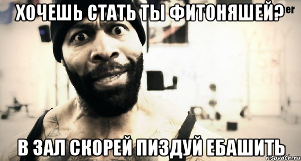 хочешь стать ты фитоняшей? в зал скорей пиздуй ебашить