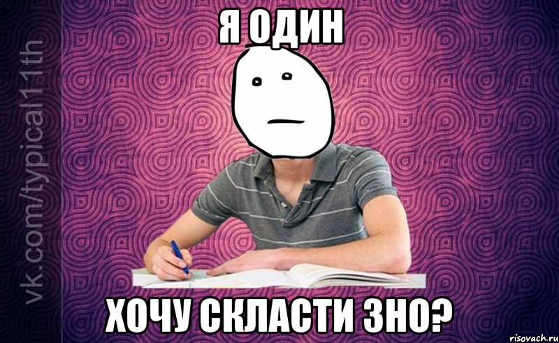 я один хочу скласти зно?