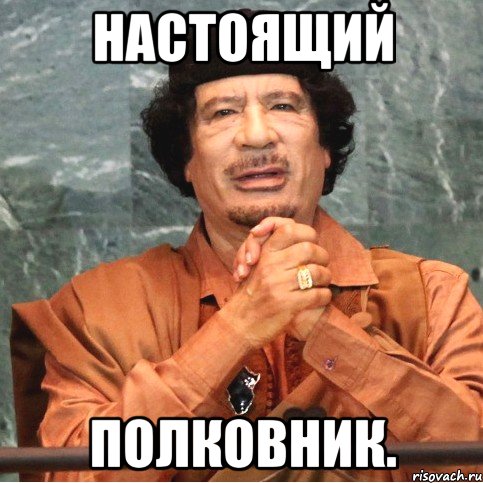 Настоящий полковник.