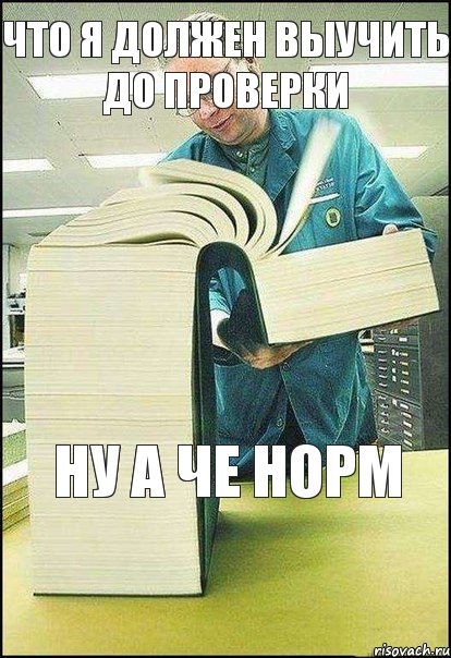 что я должен выучить до проверки ну а че норм