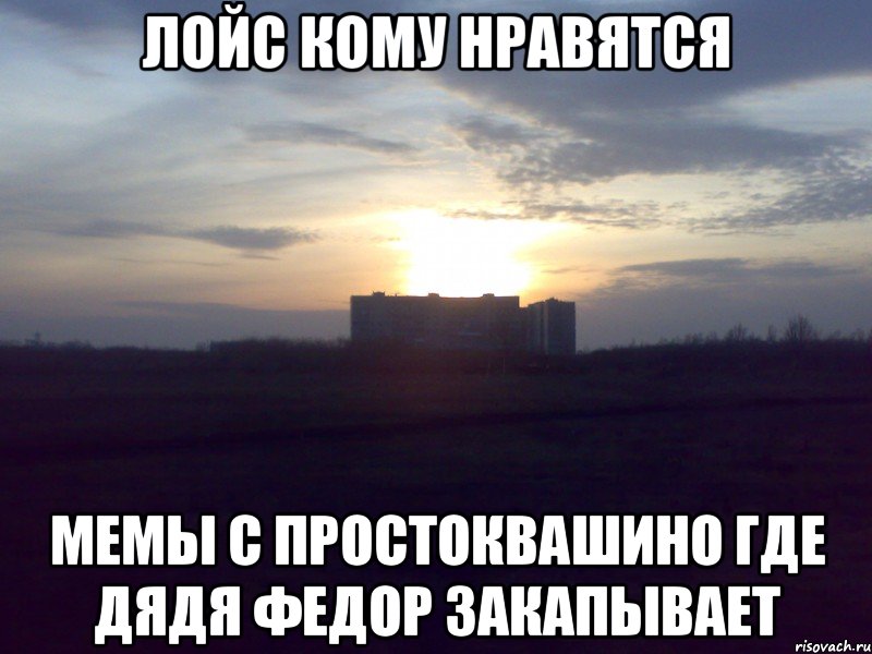 лойс кому нравятся мемы с простоквашино где дядя федор закапывает