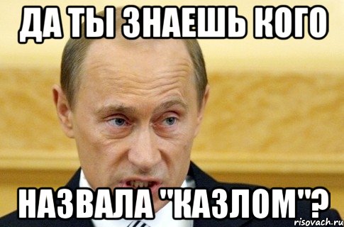 да ты знаешь кого назвала "казлом"?, Мем путин